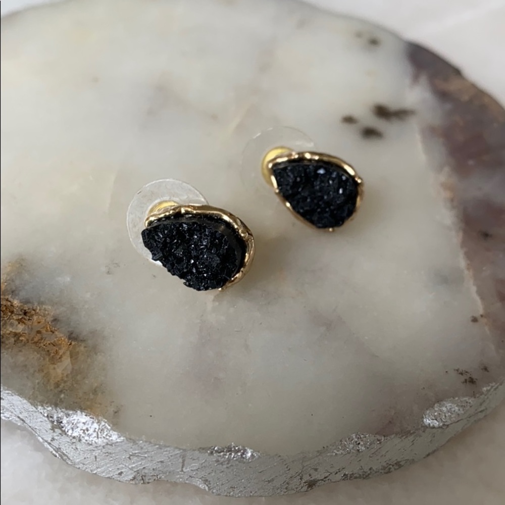 NWT Black Geo Earrings